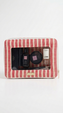 Load image into Gallery viewer, Agate - Red Stripes Double Zipper Travel Organizer
