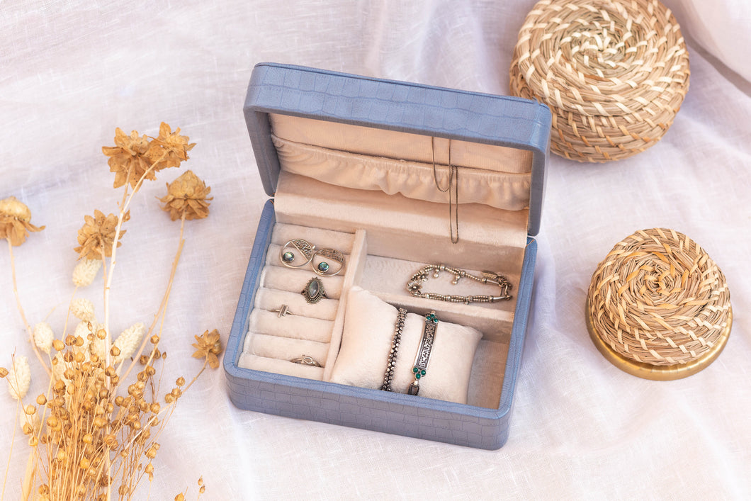 Gemma - Blue Mini Jewelry Box