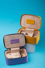 Load image into Gallery viewer, Coral - Mustard Compact Travel Jewelry Box

