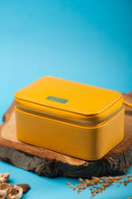 Load image into Gallery viewer, Coral - Mustard Compact Travel Jewelry Box

