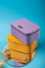 Load image into Gallery viewer, Coral - Mustard Compact Travel Jewelry Box
